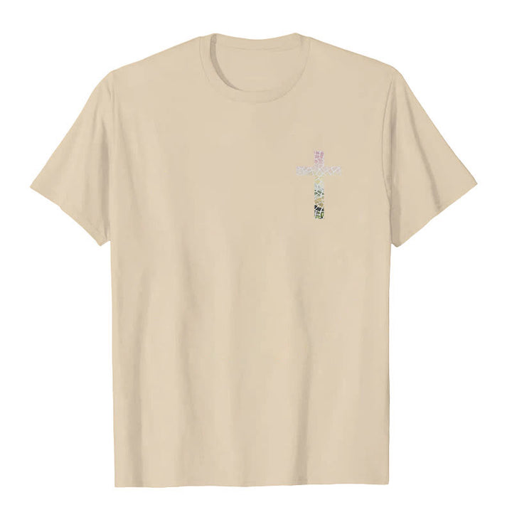 Christianartworkshop T-Shirt mit Aufschrift „Gott verwandelt zerbrochene Stücke in Meisterwerke“