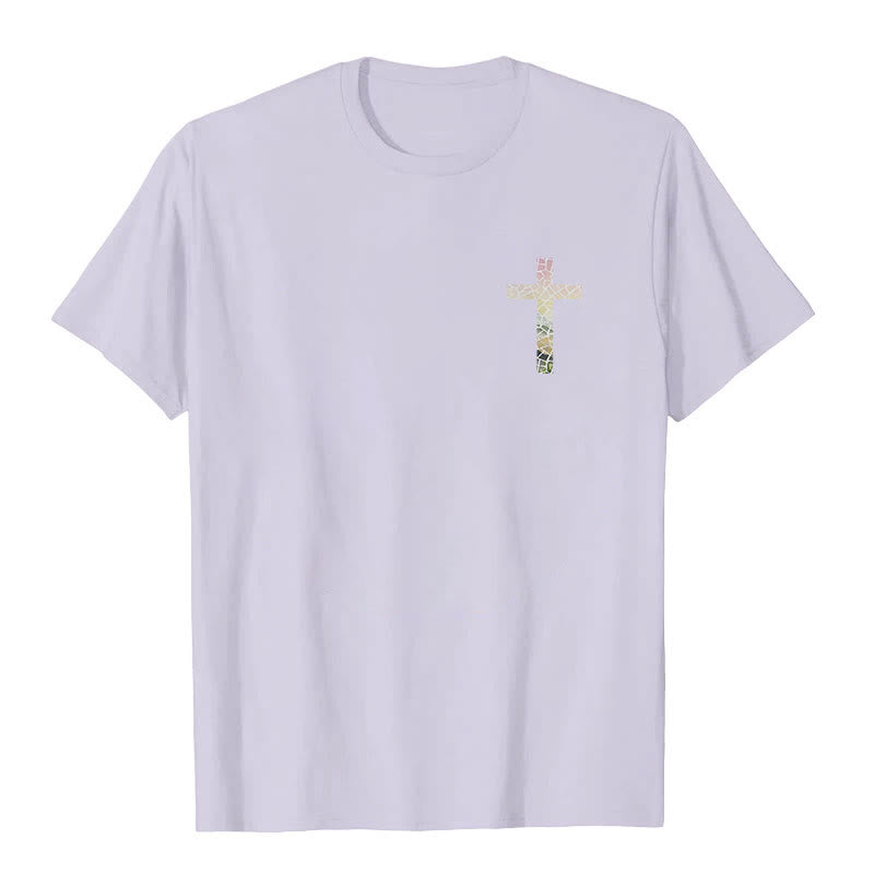 Christianartworkshop T-Shirt mit Aufschrift „Gott verwandelt zerbrochene Stücke in Meisterwerke“