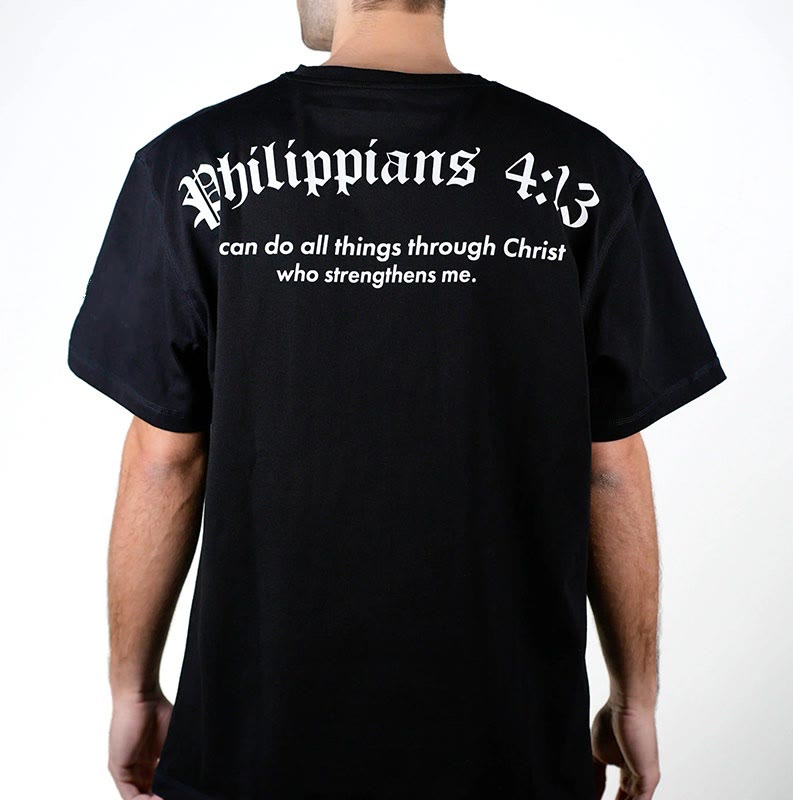 Christianartworkshop Philipper 4,13 „Ich vermag alles“ Kraft-T-Shirt - image 1