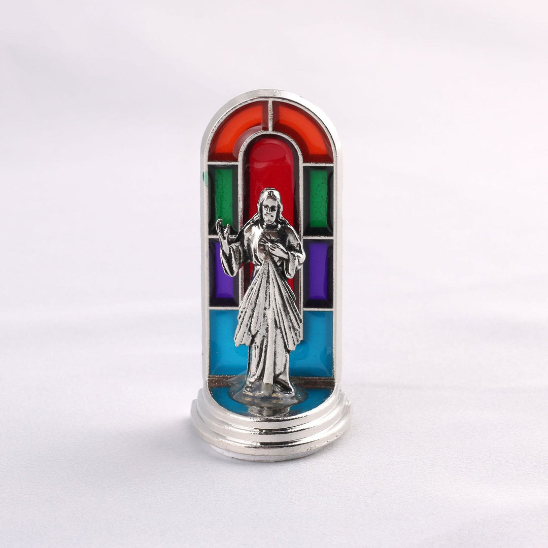 Christianartworkshop 6-teiliges Set, Kirchen-Buntglas-Stil, Heilige Ikone, Göttliche Gnade, Statue, Schreibtisch-Ornament
