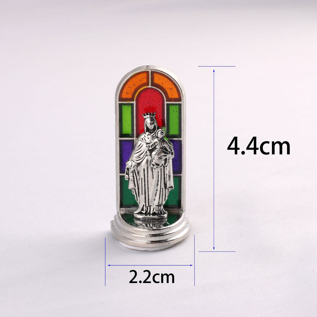 Christianartworkshop 6-teiliges Set, Kirchen-Buntglas-Stil, Heilige Ikone, Göttliche Gnade, Statue, Schreibtisch-Ornament
