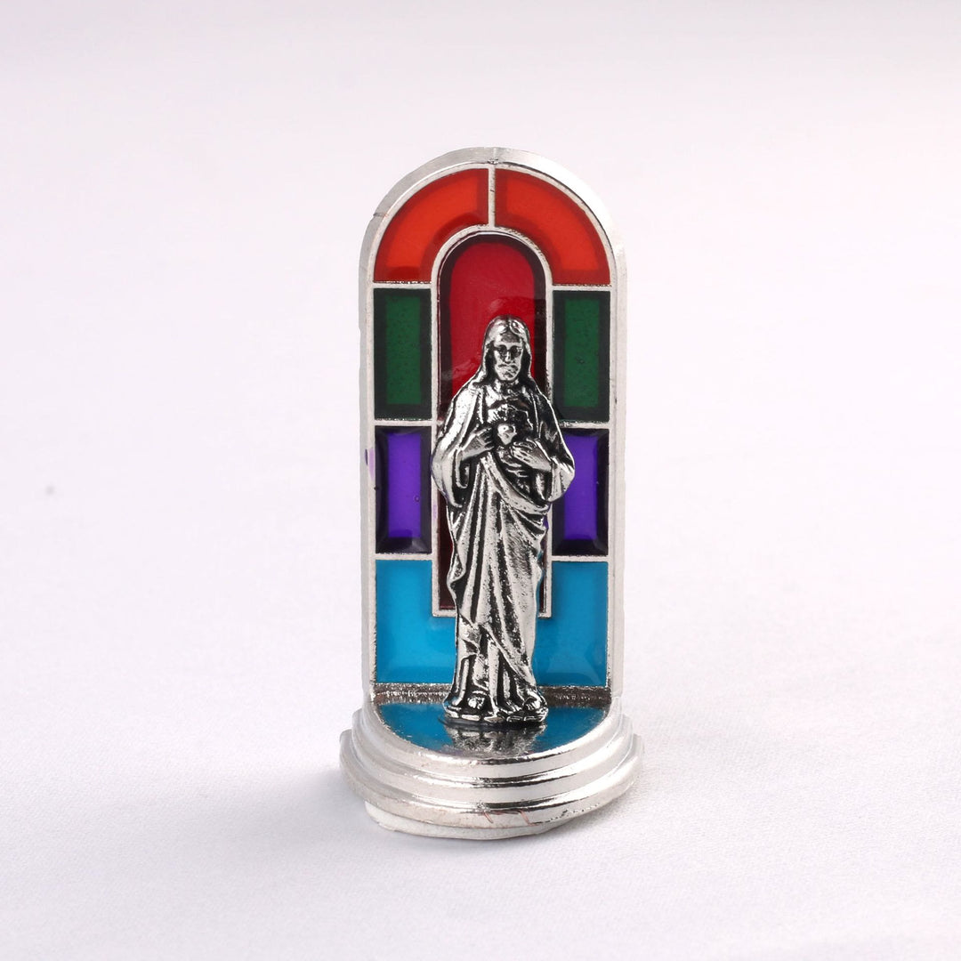 Christianartworkshop 6-teiliges Set, Kirchen-Buntglas-Stil, Heilige Ikone, Göttliche Gnade, Statue, Schreibtisch-Ornament