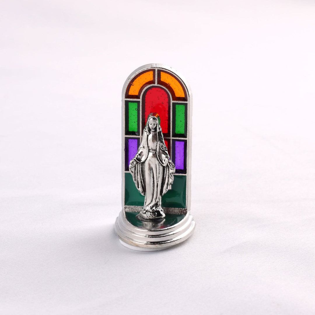 Christianartworkshop 6-teiliges Set, Kirchen-Buntglas-Stil, Heilige Ikone, Göttliche Gnade, Statue, Schreibtisch-Ornament