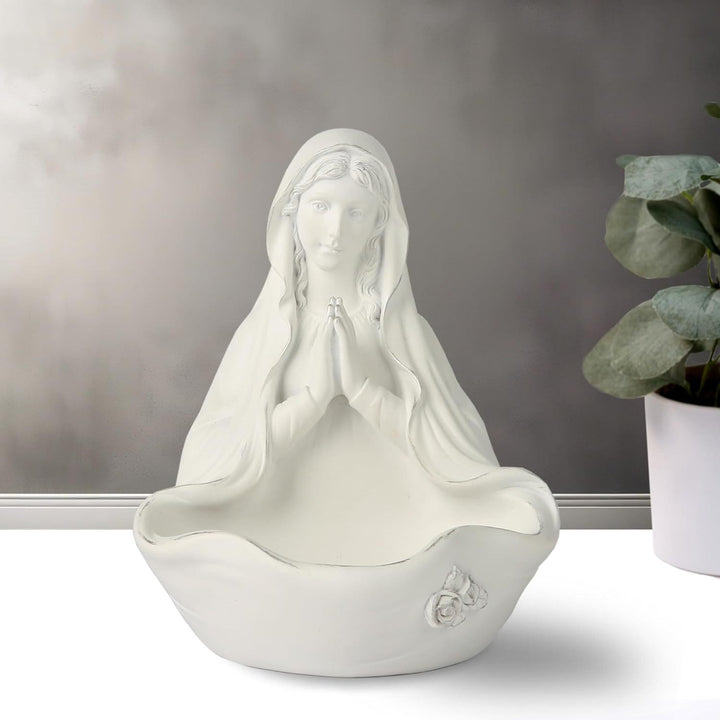 Christianartworkshop Weißer Rosenkranzbehälter Unserer Lieben Frau: Ruhe mit göttlicher Gnade umarmen - Unsere Liebe Frau - image 0