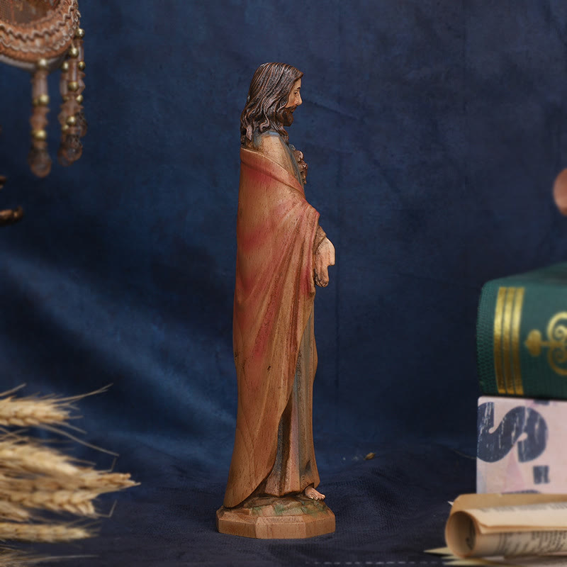 Christianartworkshop Jesus-Holz-Schreibtisch-Ornament: Glauben tragen und göttliche Erlösung bringen