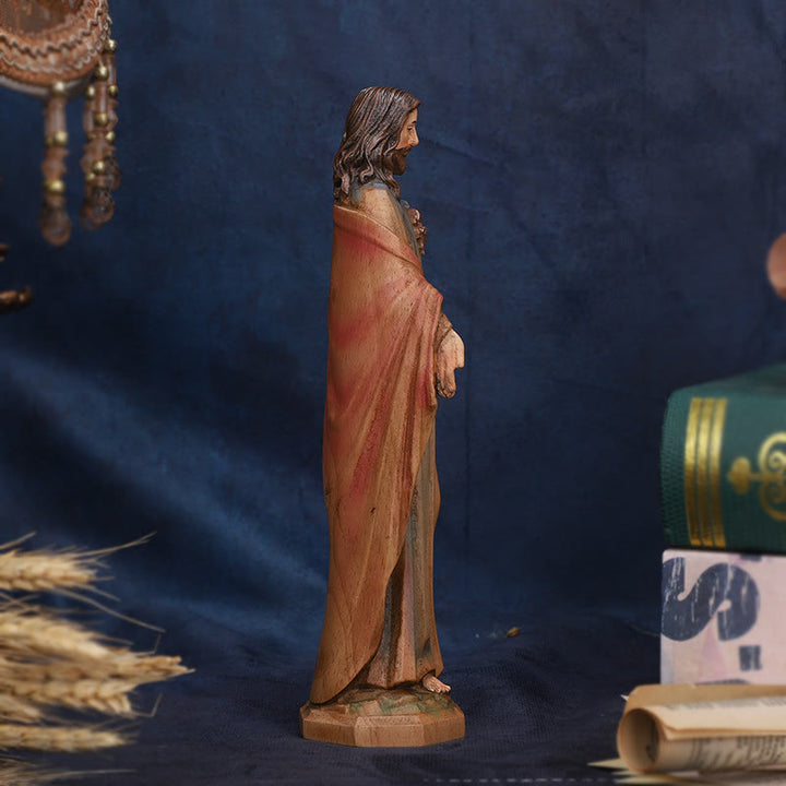 Christianartworkshop Jesus-Holz-Schreibtisch-Ornament: Glauben tragen und göttliche Erlösung bringen