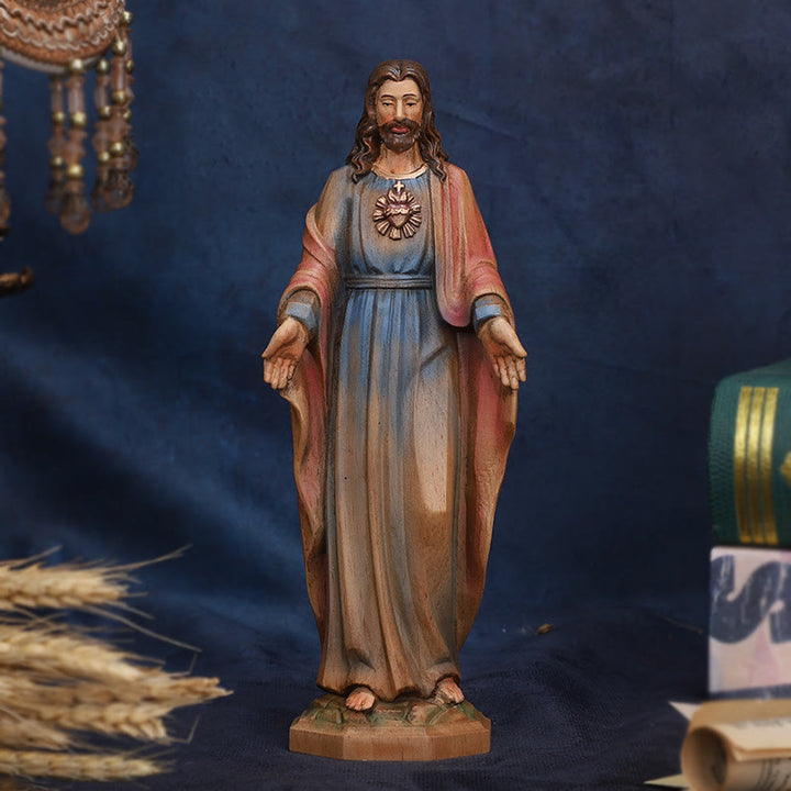 Christianartworkshop Jesus-Holz-Schreibtisch-Ornament: Glauben tragen und göttliche Erlösung bringen