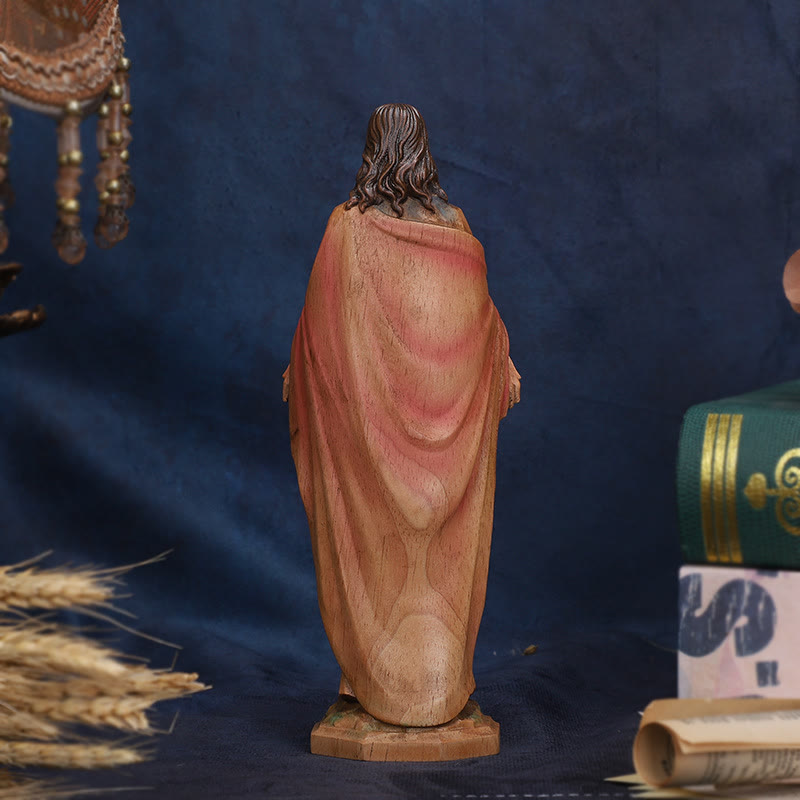 Christianartworkshop Jesus-Holz-Schreibtisch-Ornament: Glauben tragen und göttliche Erlösung bringen