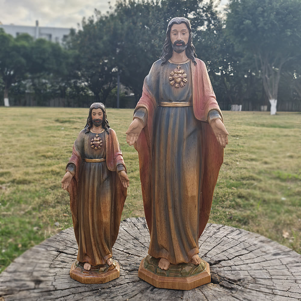 Christianartworkshop Jesus-Holz-Schreibtisch-Ornament: Glauben tragen und göttliche Erlösung bringen