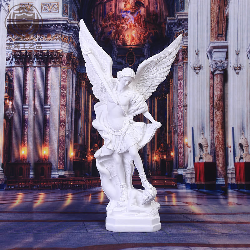 Christianartworkshop Erzengel St. Michael, Tischdeko aus Kunstharz: Ein Symbol inspirierender Hingabe