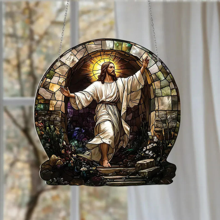 Christianartworkshop Jesus-Garten-Hängeornament: Ein Symbol der Hoffnung und Erlösung
