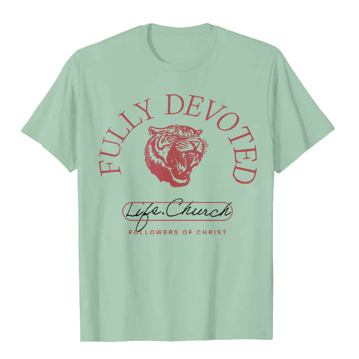 Christianartworkshop T-Shirt mit Aufschrift „Fully Devoted“