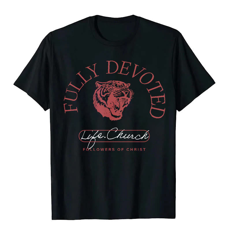 Christianartworkshop T-Shirt mit Aufschrift „Fully Devoted“