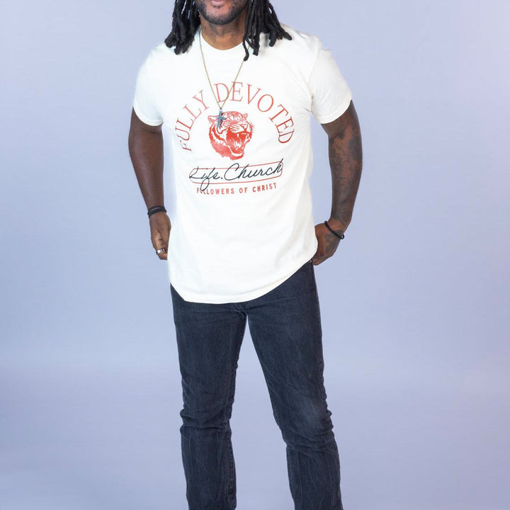 Christianartworkshop T-Shirt mit Aufschrift „Fully Devoted“