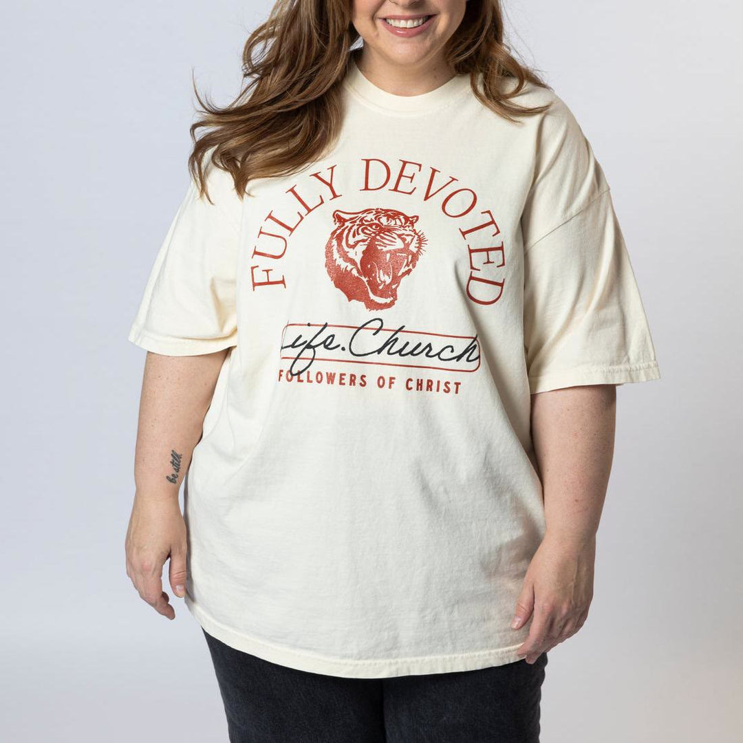 Christianartworkshop T-Shirt mit Aufschrift „Fully Devoted“