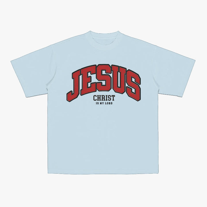 Christianartworkshop Mutige Erklärung „Jesus Christus ist mein Herr“, christliches T-Shirt - Blau - 2XL - image 2