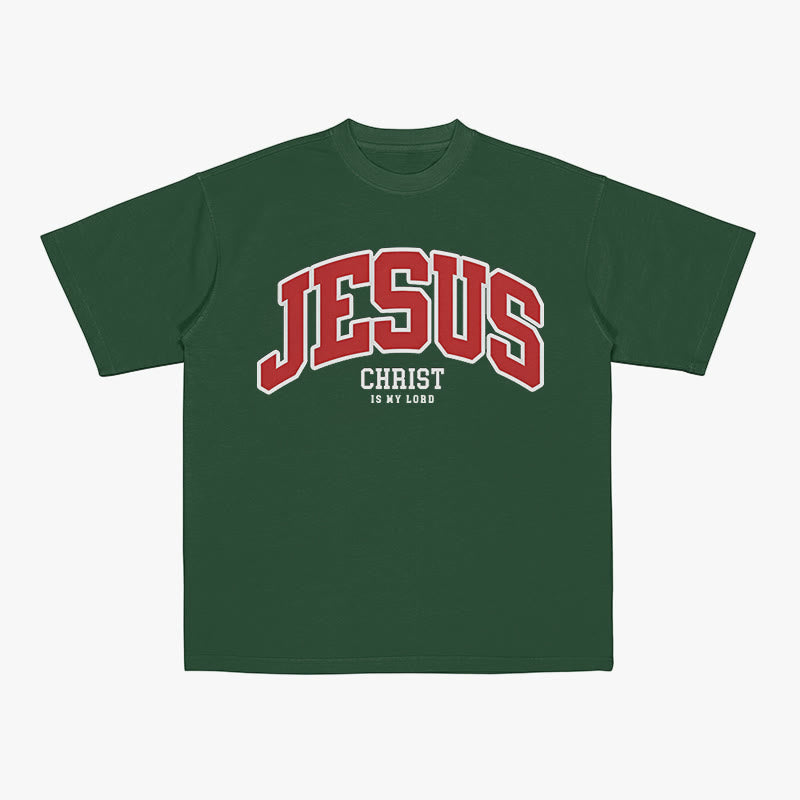Christianartworkshop Mutige Erklärung „Jesus Christus ist mein Herr“ Christliches T-Shirt - Dunkelgrün - 2XL - image 6