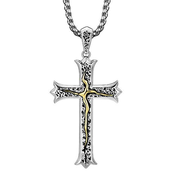 Christianartworkshop Halskette aus 925er Sterlingsilber mit klassischem und Vintage-Kreuz und Lebensbaum: Ein Symbol für Spiritualität und Vitalität - 925 Sterlingsilber - image 0