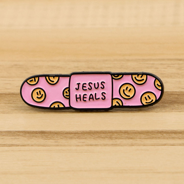 Christianartworkshop 3styles Jesus-Zitat-Cartoon-Metallbroschen: Eine Mischung aus Glauben und Laune