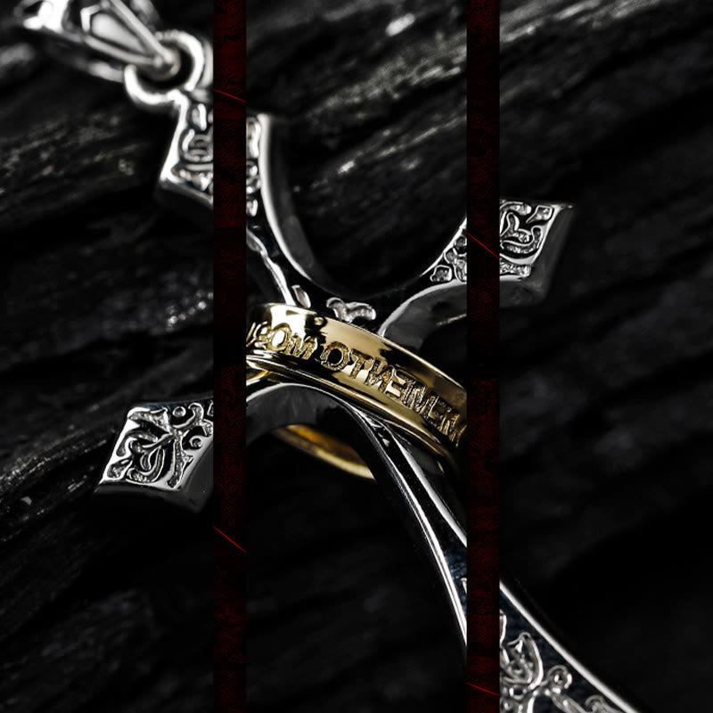 Christianartworkshop 925 Sterling Silber Moderne & Minimalistische Kruzifix Halskette: Ein Symbol des dunklen Talismans - image 5