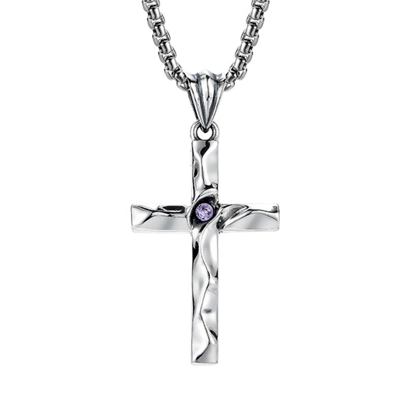 Christianartworkshop Kreuzkette aus 925er Sterlingsilber mit zweifarbigen Zirkonia: Ein Symbol für Eleganz und göttliche Anmut - image 4