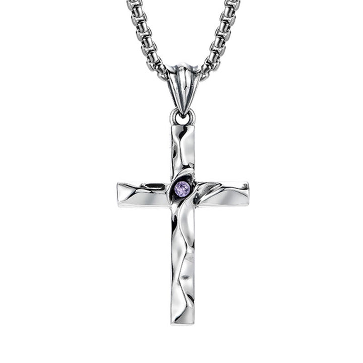Christianartworkshop Kreuzkette aus 925er Sterlingsilber mit zweifarbigen Zirkonia: Ein Symbol für Eleganz und göttliche Anmut - image 4