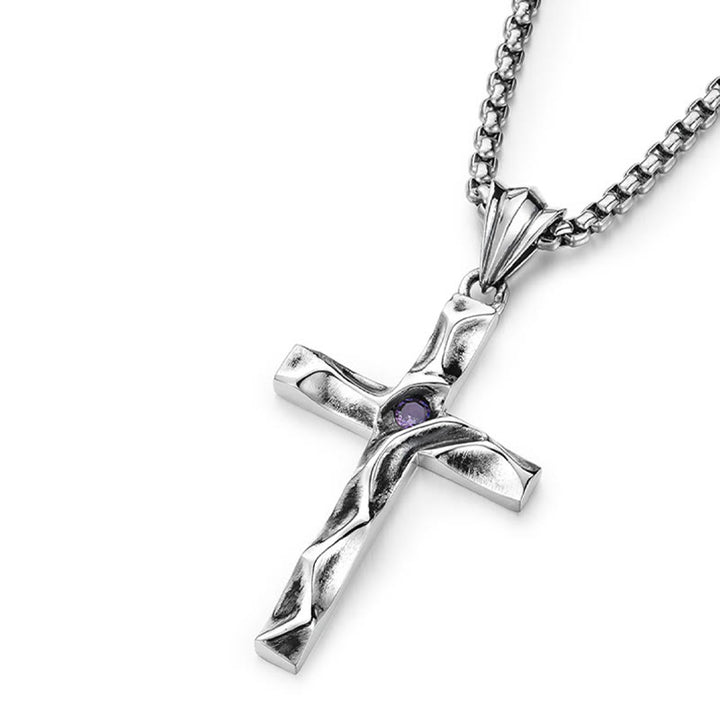 Christianartworkshop Kreuzkette aus 925er Sterlingsilber mit zweifarbigen Zirkonia: Ein Symbol für Eleganz und göttliche Anmut - image 5