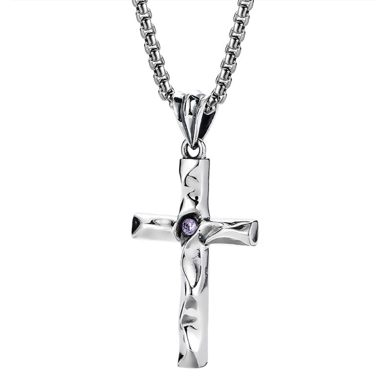 Christianartworkshop Kreuzkette aus 925er Sterlingsilber mit zweifarbigen Zirkonia: Ein Symbol für Eleganz und göttliche Anmut - image 6