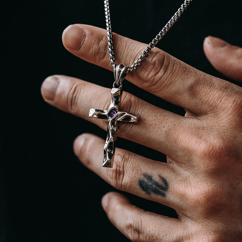 Christianartworkshop 925 Sterling Silber 2 Farben Zirkon Kreuz Halskette: Ein Symbol der Eleganz und göttlichen Gnade - image 8