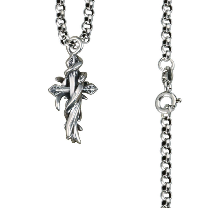Christianartworkshop 925 Sterling Silber 2-Designs Rankenkreuz-Halskette: Entfessle deine dunkle Seite - image 6