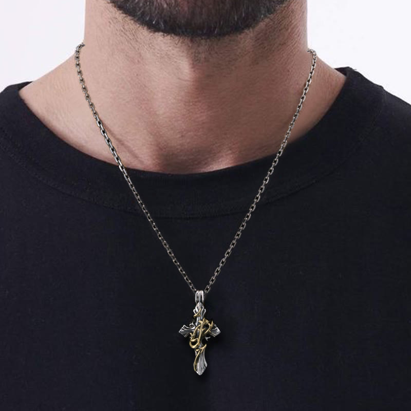Christianartworkshop 925 Sterling Silber 2-Designs Rankenkreuz-Halskette: Entfessle deine dunkle Seite - image 3