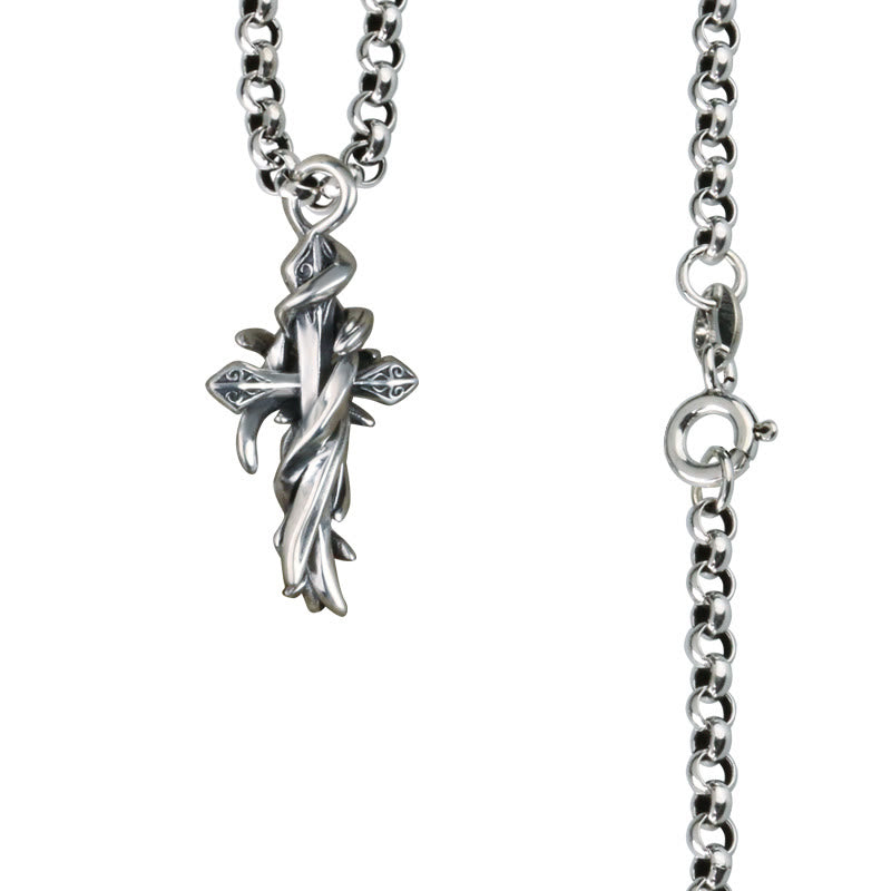 Christianartworkshop 925 Sterling Silber 2styles Vine Kruzifix Halskette: Entfesseln Sie Ihre dunkle Persönlichkeit - Silber - image 7
