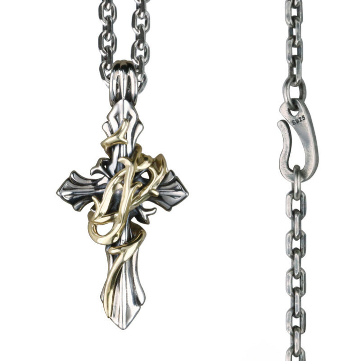 Christianartworkshop 925 Sterling Silber 2-Designs Rankenkreuz-Halskette: Entfessle deine dunkle Seite - image 4