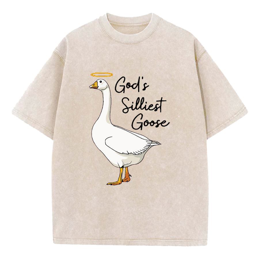 Christianartworkshop Gottes albernste Gans – gewaschenes T-Shirt - Aprikose - 5XL - image 3