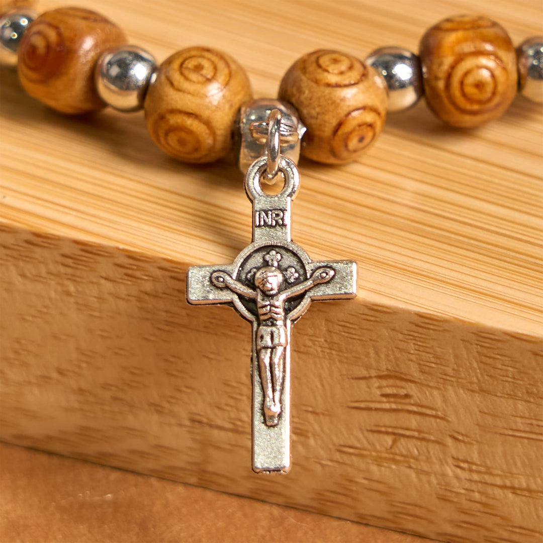 Christianartworkshop Jesus-Ikone, Kruzifix, Rosenarmband: handgefertigter spiritueller Schmuck mit exquisiter Handwerkskunst