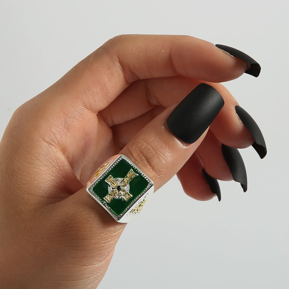 Christianartworkshop Vintage & Klassischer irischer keltischer Segensring mit Kruzifix: Ein Symbol der Eleganz - image 2