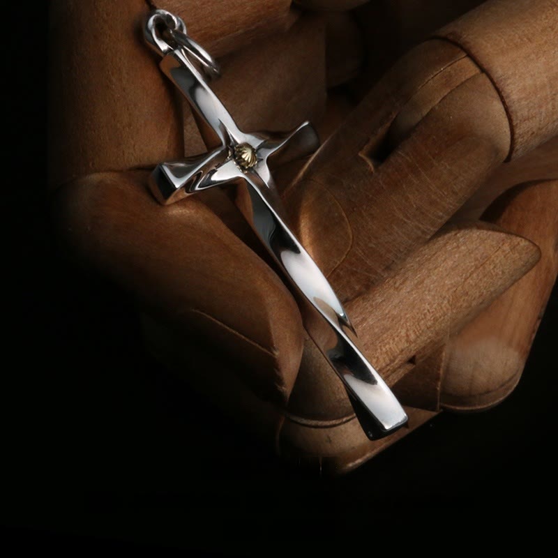 Christianartworkshop 925 Sterling Silber Modernes & minimalistisches Kreuz-Halsband: Elegante Verbindung von Glaube und Mode - image 1