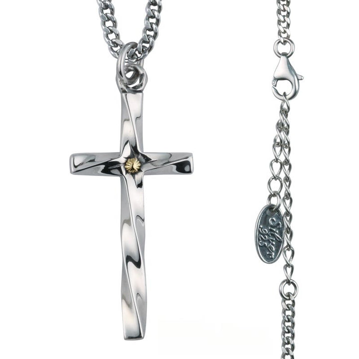 Christianartworkshop 925 Sterling Silber Moderne & Minimalistische Kreuz Halskette: Elegante Mischung aus Glauben und Mode - image 1