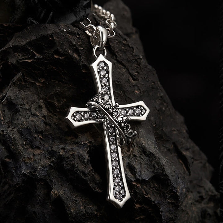 Christianartworkshop Halskette mit Kreuz und Krone aus 925er Sterlingsilber: Eine Mischung aus Göttlichkeit und Königlichkeit - image 6