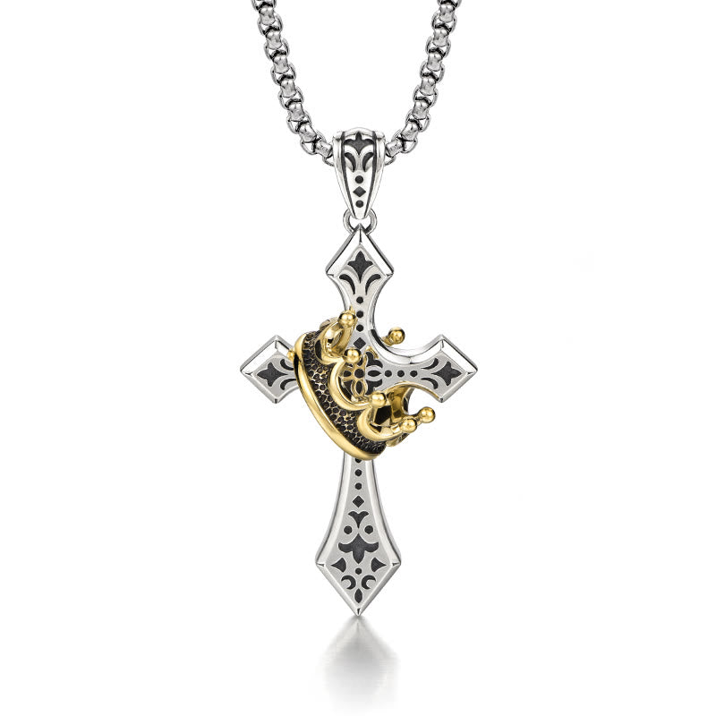 Christianartworkshop 925 Sterling Silber Vintage & Klassische Kreuzkette: Ein luxuriöses Symbol des Glaubens - Golden - image 0