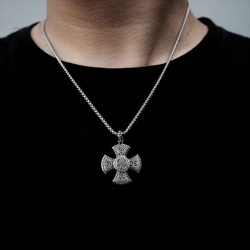 Christianartworkshop 925 Sterling Silber Vintage & Klassische Kreuzkette: Antike Eleganz trifft auf spirituelle Symbolik - image 1