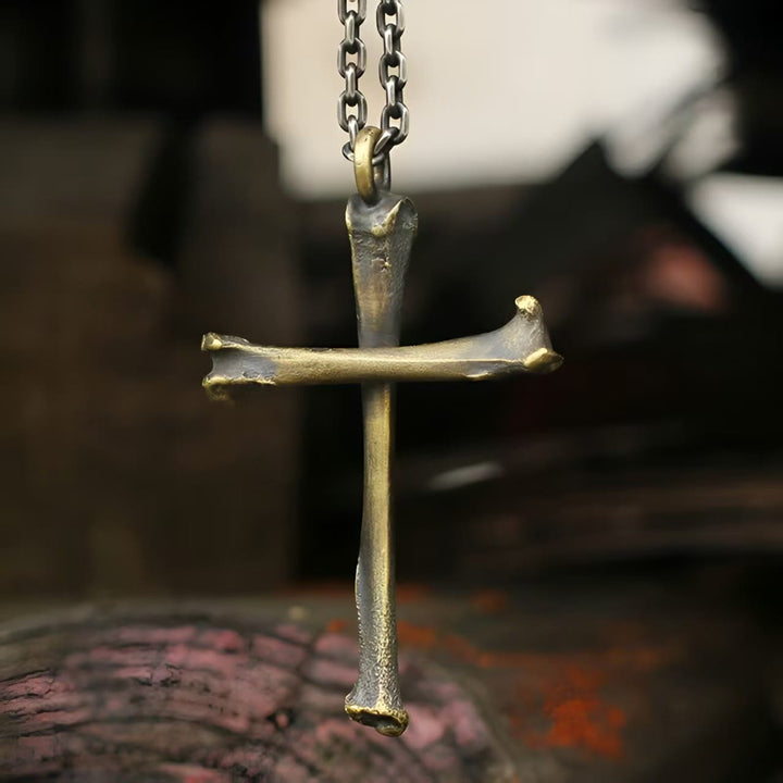 Christianartworkshop – Moderne und minimalistische Halskette in Knochenform aus 925er Sterlingsilber: Persönlichkeit in Schlichtheit zeigen - Messing - image 0