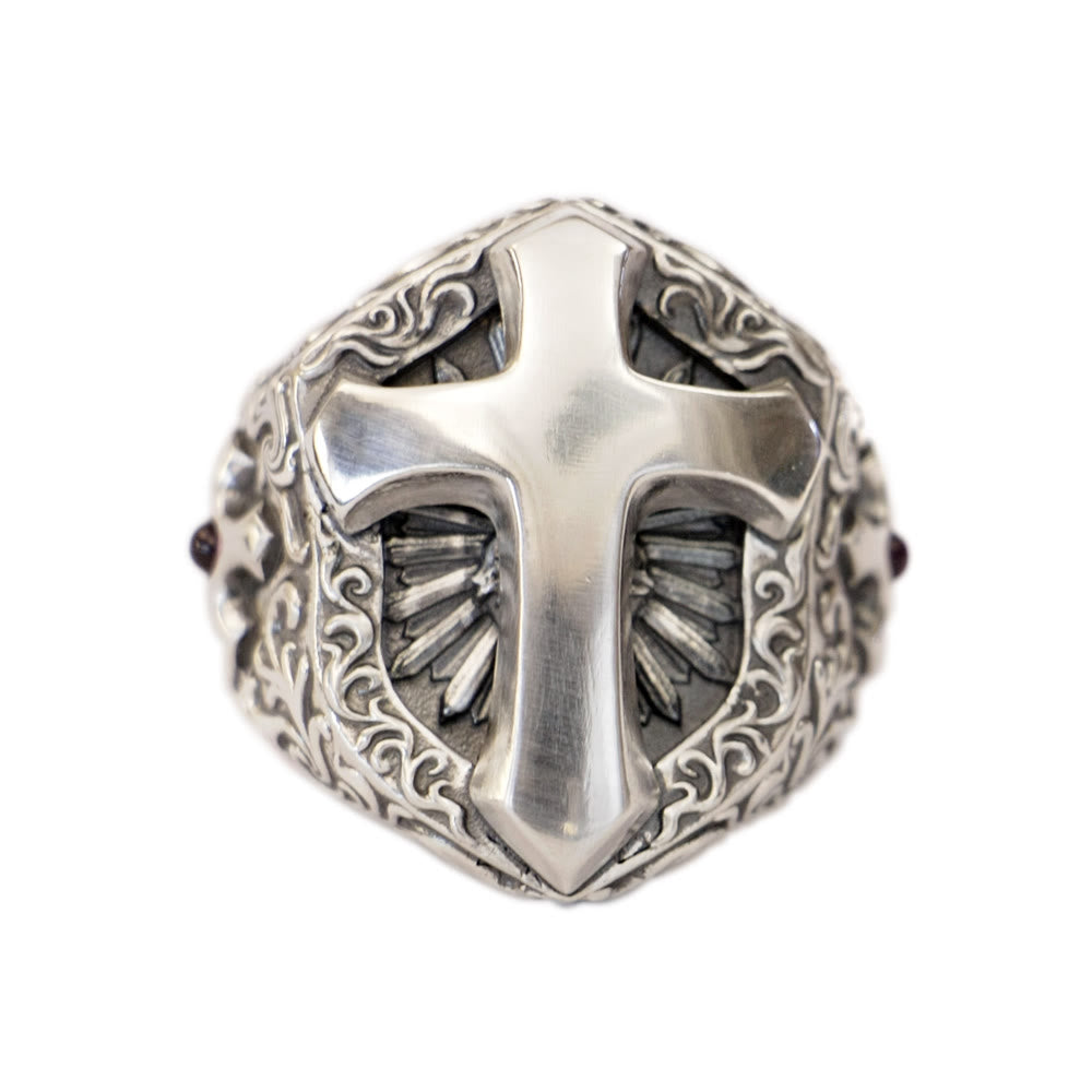 Christianartworkshop Ring mit göttlichem Kreuz, 925er Sterlingsilber – ein Symbol der spirituellen Verbindung - image 5