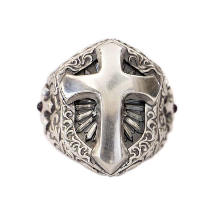 Christianartworkshop Ring mit göttlichem Kreuz, 925er Sterlingsilber – ein Symbol der spirituellen Verbindung - image 5