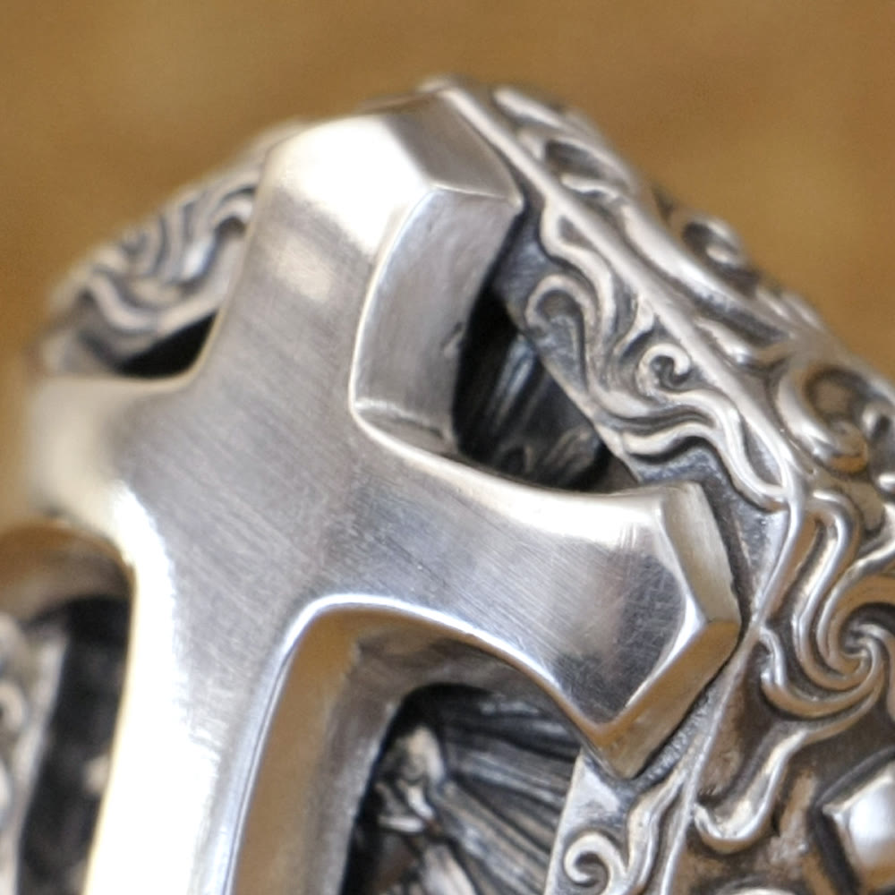 Christianartworkshop Ring mit göttlichem Kreuz, 925er Sterlingsilber – ein Symbol der spirituellen Verbindung - image 7