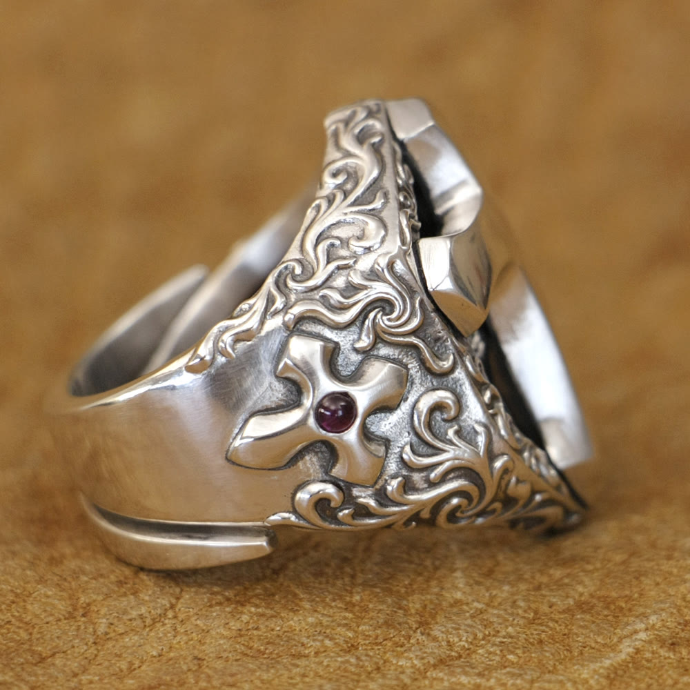Christianartworkshop Ring mit göttlichem Kreuz, 925er Sterlingsilber – ein Symbol der spirituellen Verbindung - image 6