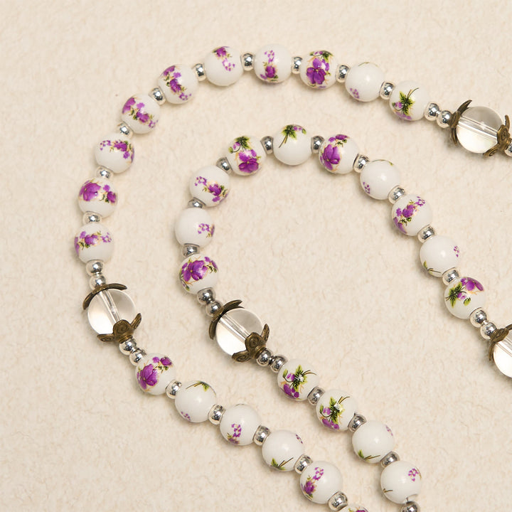 Christianartworkshop „Jesus ist das Geschenk“: Handgemachter Rosenkranz im Violett-Stil mit Geschenkkarte - image 10