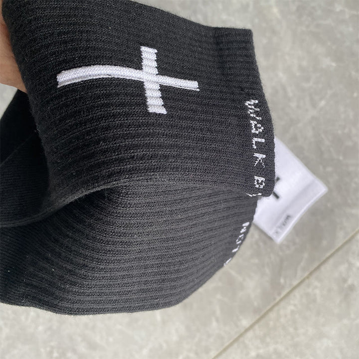 Christianartworkshop Christlicher Glaube Baumwollsocken — WALK BY FAITH, NOT BY SIGHT - image 4