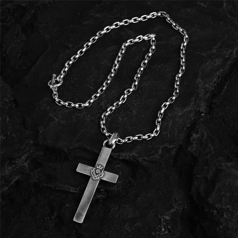 Christianartworkshop 925 Sterling Silber Klassische & Minimalistische Kreuzkette: Ein subtiles und heiliges Symbol des Glaubens - image 1