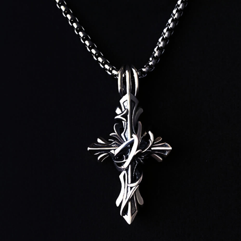 Christianartworkshop 925 Sterling Silber Vintage & minimalistische Kreuzkette: Ein zeitloses Symbol spiritueller Hingabe - image 1